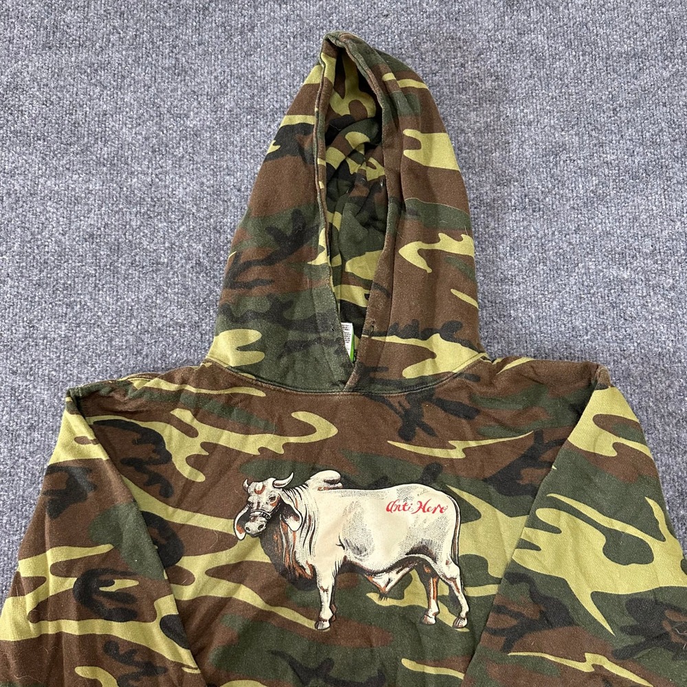Anti Hero Hoodie Mens Size S Camo Graphic Bull Skate Streetwear Pullover
